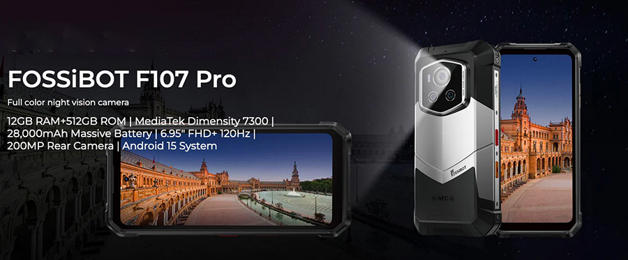 FOSSiBOT F107 Pro — инновационный смартфон, ставший первым защищённым устройством с камерой Starlight Night Vision.
