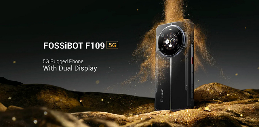 FOSSiBOT F109 5G 8GB+256GB 6.745-Inch Main & 1.32-inch Innovative & Multifunction Rear Display 10600mAh NFC Rugged Phone