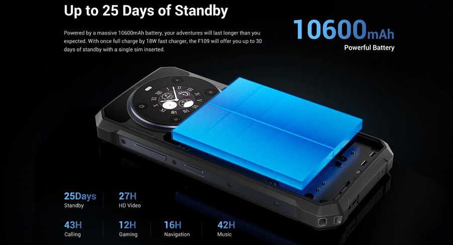 Fossibot F109 24GB RAM (8GB+Up to 16GB Extended RAM) / LPDDR4X
