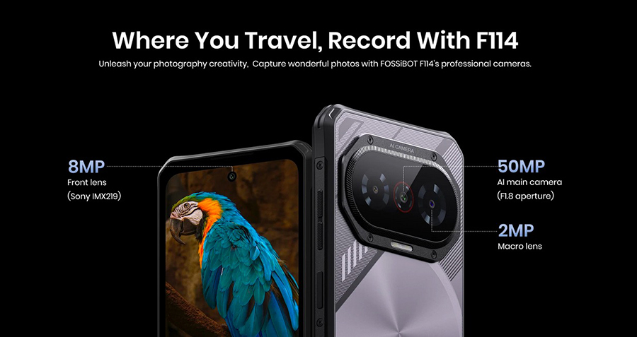 Fossibot F114 современный смартфон 4/128GB для экстремальных условий