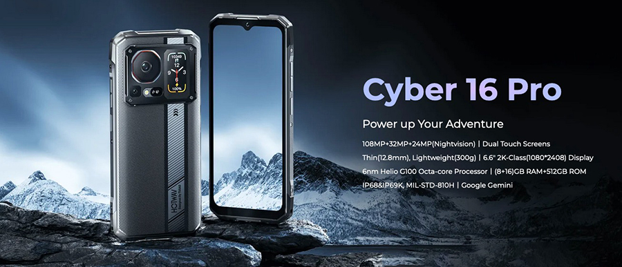 Hotwav Cyber 16 8/512GB Gold - защищенный смартфон с большим экраном