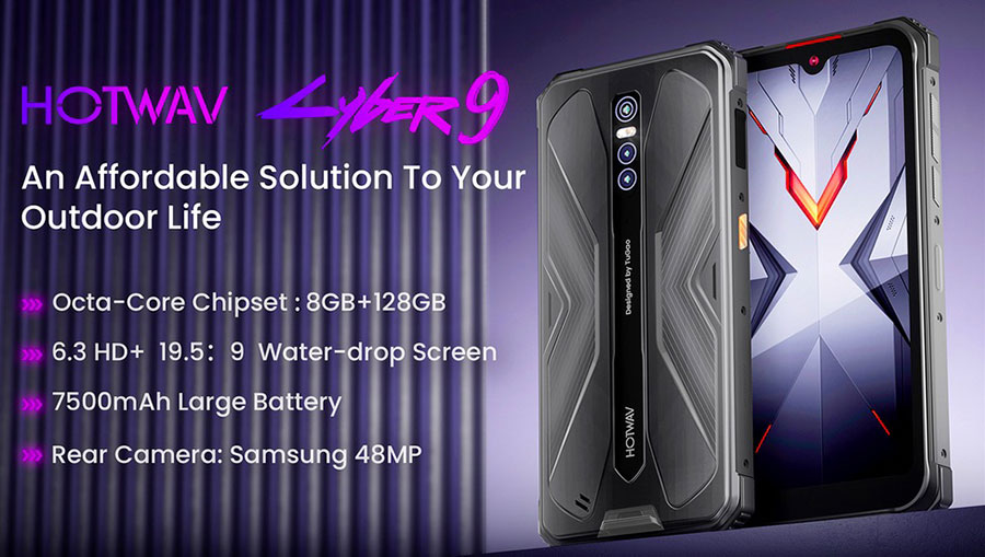 Hotwav Cyber 9 Pro 8/128Gb Black по углам находятся пластиковые накладки, защищающие корпус телефона при падении