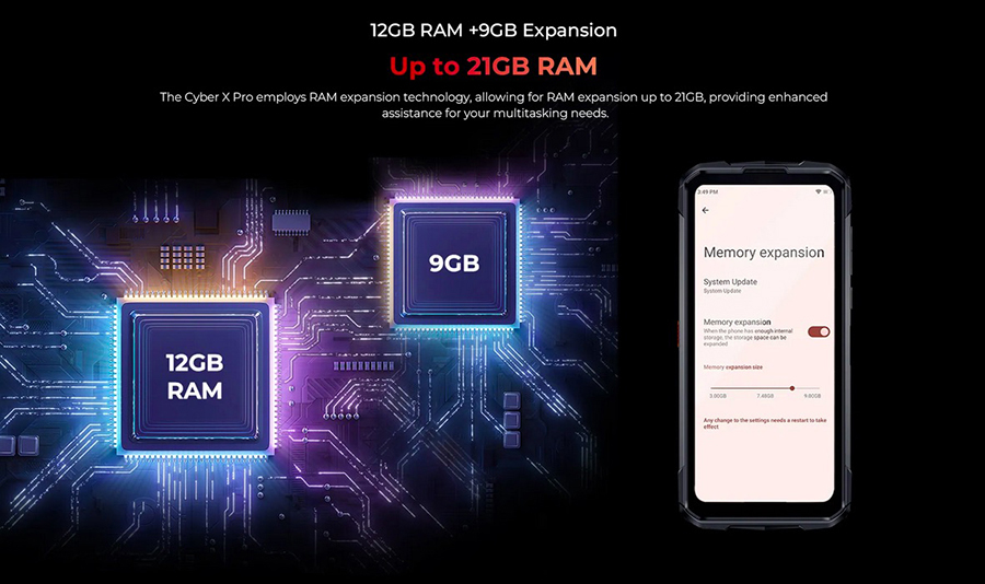 Cyber X Pro оснащен быстрой зарядкой мощностью 33 Вт. что позволяет аккумулятору большой емкости 10200 мАч полностью заряжаться всего за 98 минут.
