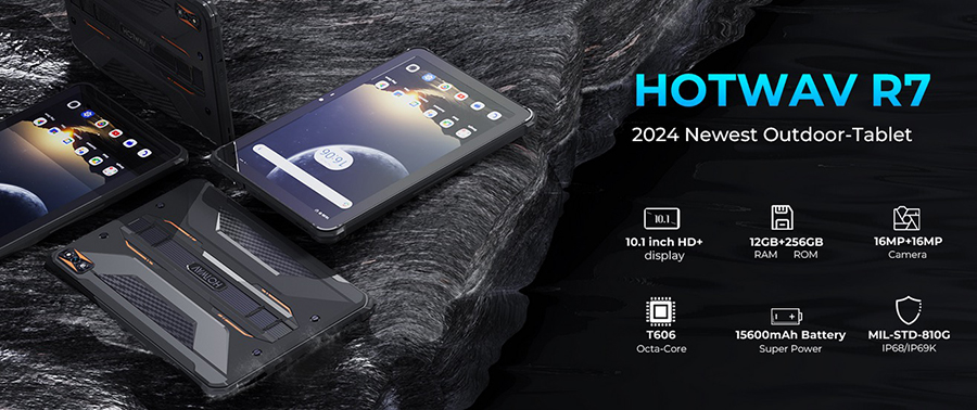 HOTWAV R7 Orange Rugged Tablet