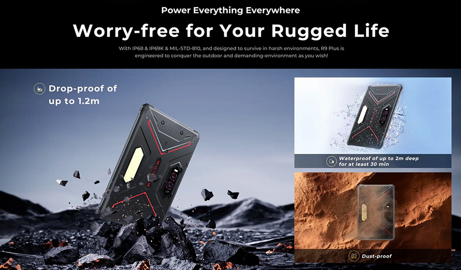 Hotwav R9 Plus 8/512GB Black мощный защищённый планшет