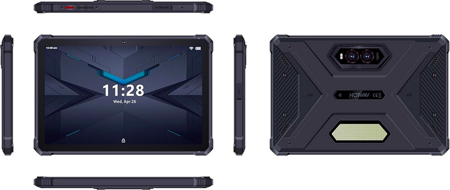 HOTWAV R9 Pro Rugged Tablet Android 14, 20080mAh 11 Inch FHD+ 20GB+256GB/(2TB TF) Waterproof Tablet PC, 64MP+16MP Camera Octa-Core IP68&IP69K/Dual SIM 4G/5G WiFi/Face ID/GPS/OTG (Black)