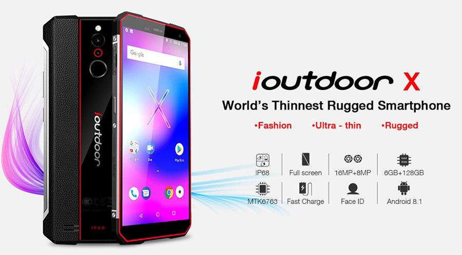 Смартфон iOutdoor X (6+128 Gb) Black EU