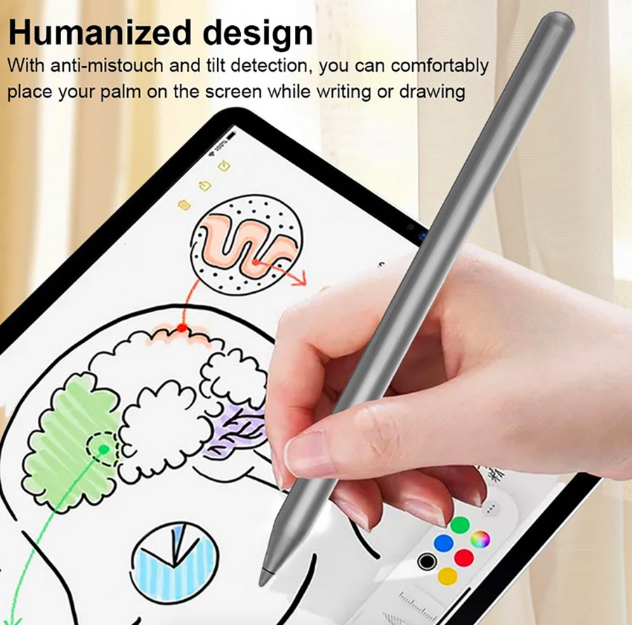 Использование стилуса Lenovo Tab Pen Plus Grey (AP501U) для рисования на планшете, демонстрация функции Palm Rejection anti-mistouch защиты от касаний ладонью