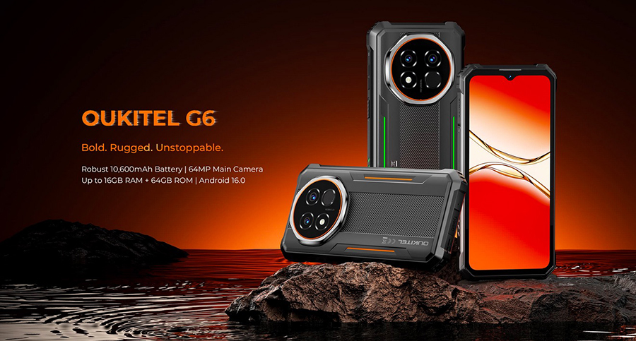 Практичность и эстетика смартфона Oukitel G6 в черном исполнении