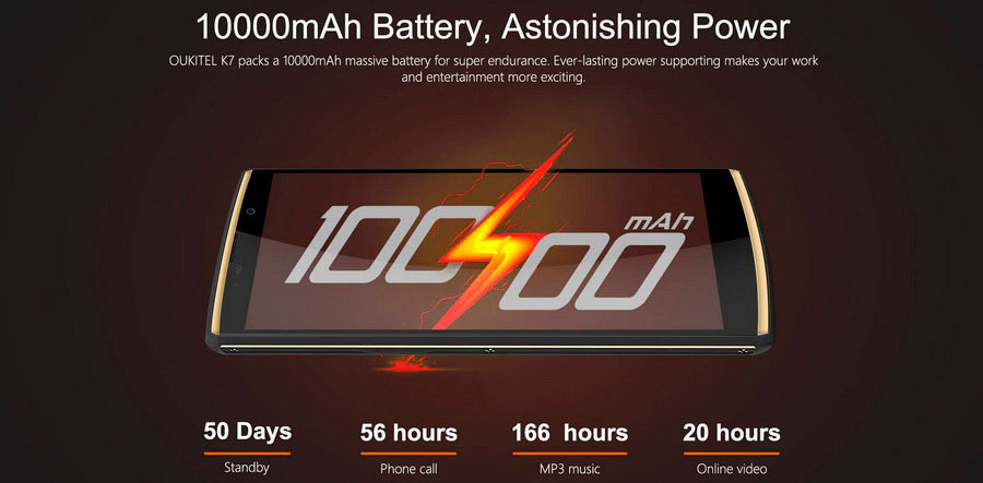 Oukitel K7 power - автономность красоте не помеха