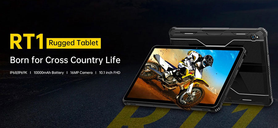 Oukitel RT1 4/64Gb Black ударопрочный планшет с защитой IP68/IP69K и батареей на 10000 мАч