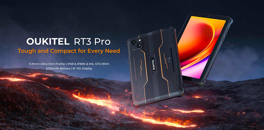 Oukitel RT3 Pro 4/128GB компактный ударопрочный планшет с защитой IP68