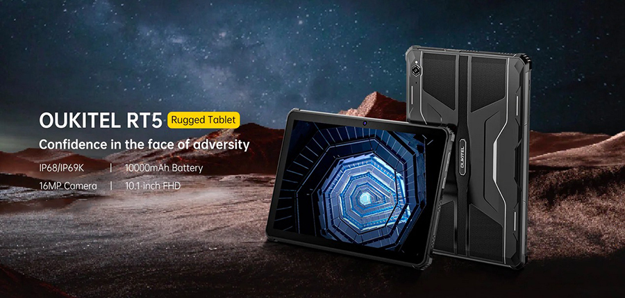 Планшет Oukitel RT5 Rugged, 10000 мАч, 10,1 дюйма, FHD+, 8 ГБ + 256 ГБ, Android 13, камера 16 МП, 33 Вт