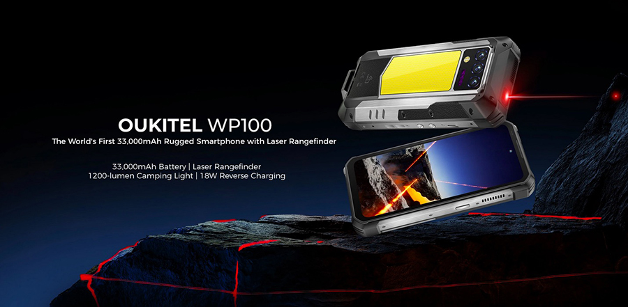 Защищённый смартфон Oukitel WP100 с лазерным дальномером и корпусом IP69K