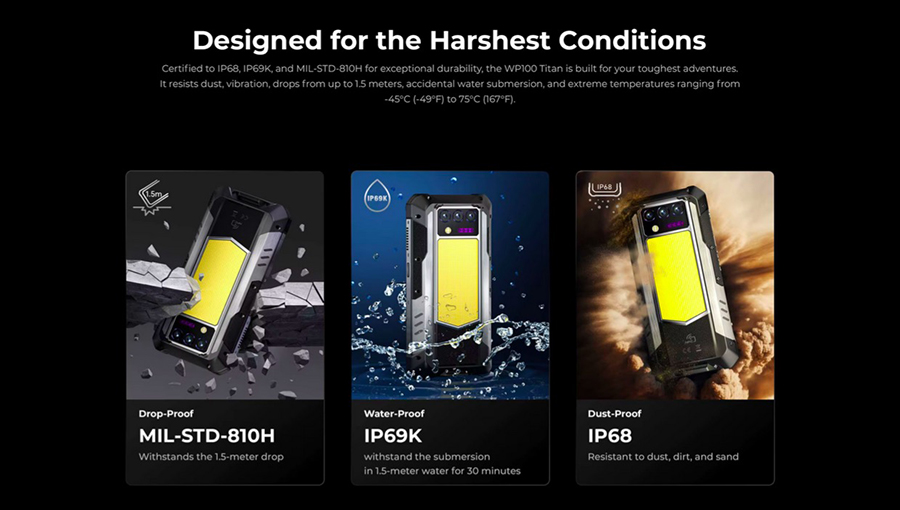 Ультразащищённый смартфон Oukitel WP100 Titan для экстремальных условий
