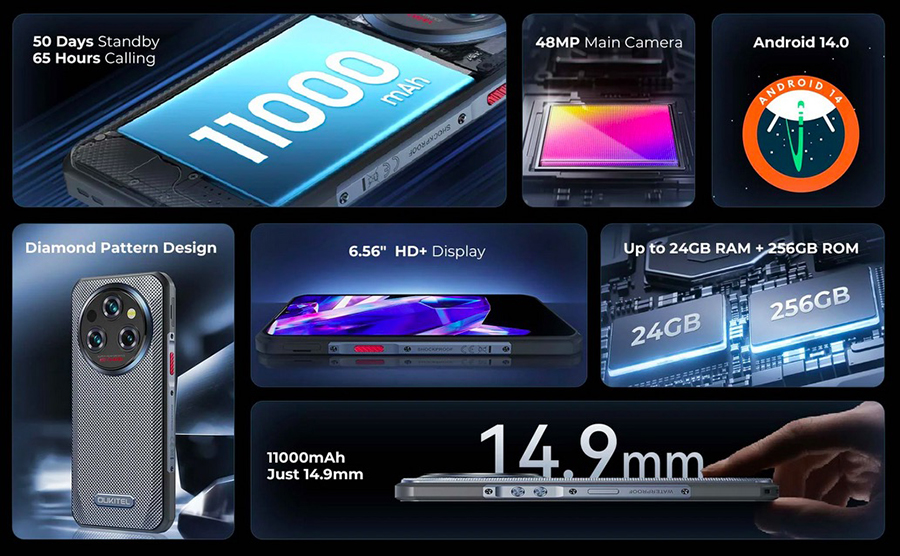 Oukitel WP35S 11000mAh Battery
