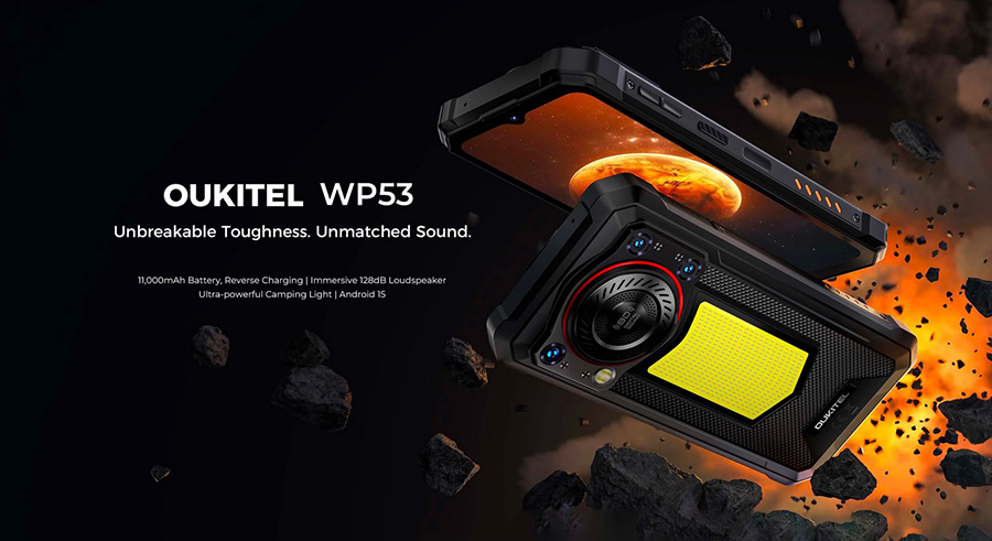 Oukitel WP53 8/128GB Black - Защищённый смартфон с батареей 11000 мАч и NFC