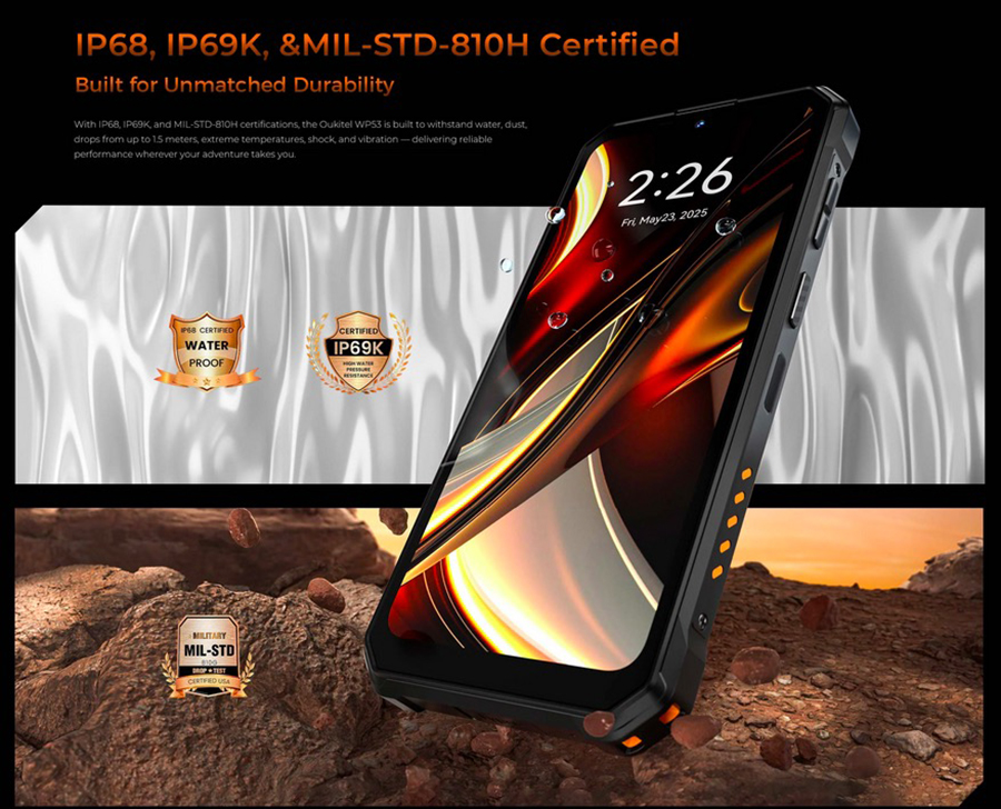 Ударопрочный Oukitel WP53 максимум автономности и прочности