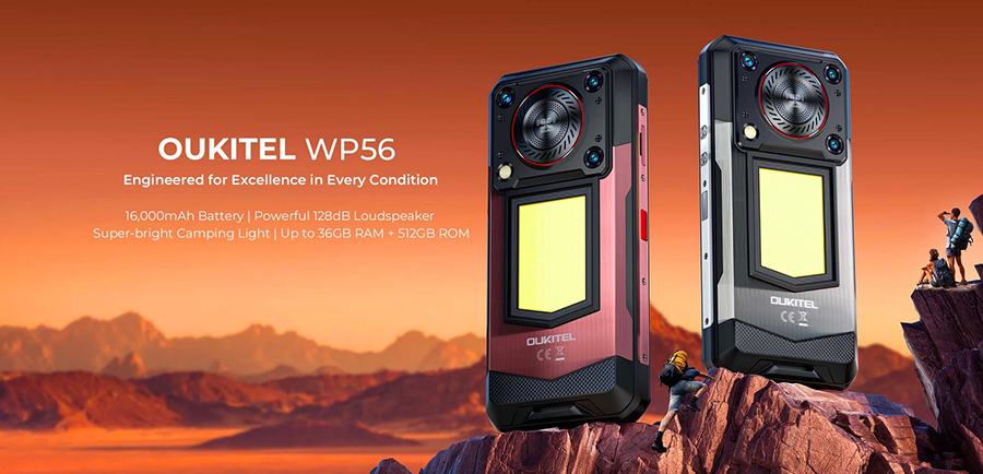 Oukitel WP56 Black надёжный смартфон в ярком корпусе