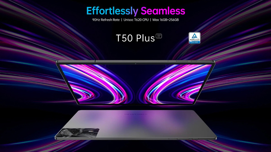 Teclast T50 Plus Android 14 Tablet 11" 2K 90Hz High Refresh 6GB +256GB UNISOC T620 8000mAh Battery 8MP+13MP Camera 4G Tab