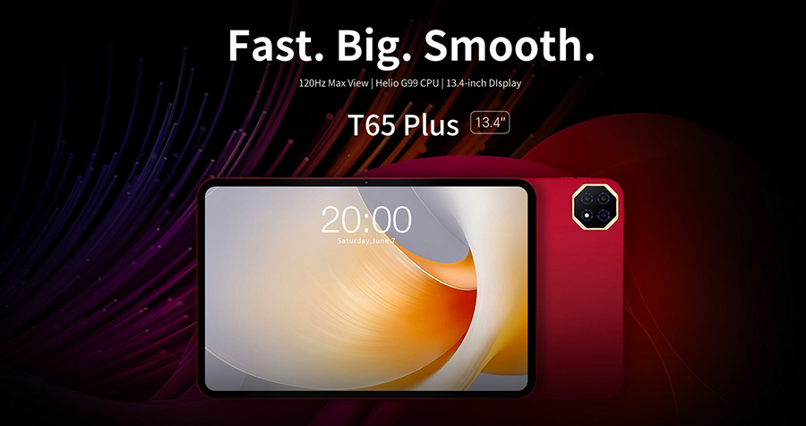 Teclast T65 Plus металлический корпус и задняя панель в красном цвете
