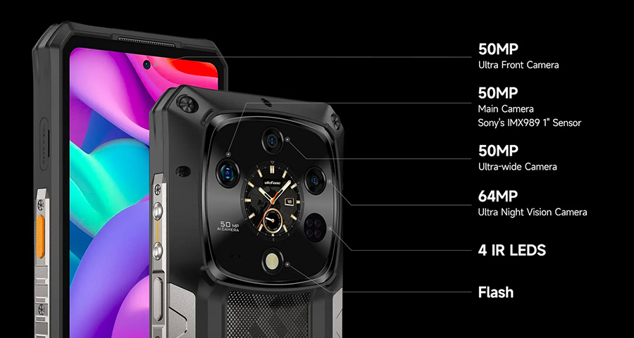 Ulefone Armor 28 Ultra 50MP+64MP+50MP Triple Camera