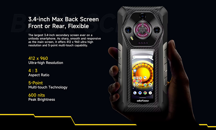 Ulefone Armor 30 Pro 3.4-inch Max Sub Screen Front or Rear