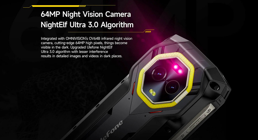 Ulefone Armor Mini 20 Pro Night Vision Camera:64MP
