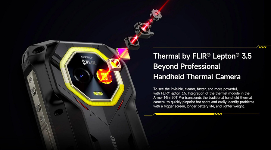 Ulefone Armor Mini 20T Pro Integrated FLIR Thermal Imaging