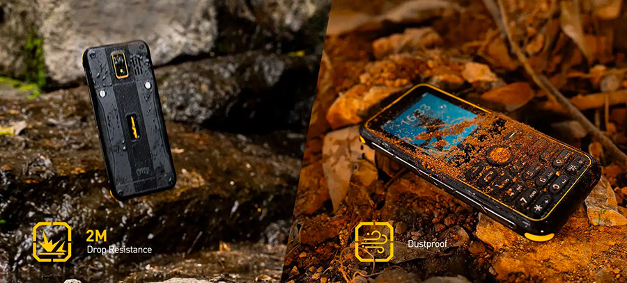 Компактный и надёжный телефон Ulefone Armor Mini 4 4G с мощным аккумулятором, двойной SIM и влагозащитой IP69K.