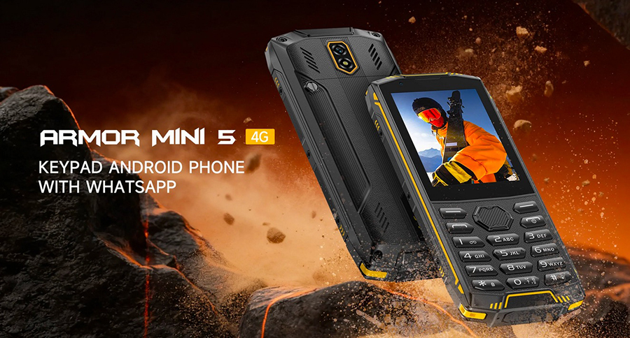 Кнопочный смартфон на Андроиде Ulefone Armor Mini 5 Black с физической клавиатурой