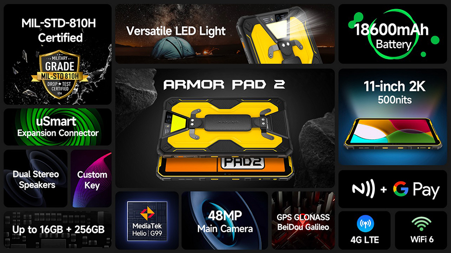 Ulefone Armor Pad 2 защищенный планшет