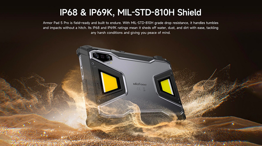 Ulefone Armor Pad 5 Pro Black 12/256GB защищенный планшет для работы и экстремальных условий