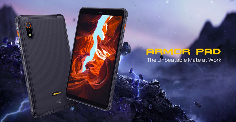 Ulefone Armor Pad 8.0-inch HD+ Display | Dual Stereo Speakers | 7650mAh Large Battery | IP68 & IP69K | MIL-STD-810H