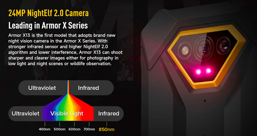 Ulefone Armor X13 Orange - бюджетный защищённый смартфон с камерой ночного видения