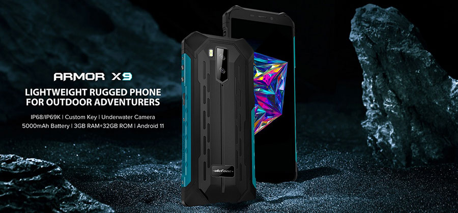 Ulefone Armor X9 3/32GB Black состоит из таких материалов как, Резина Алюминиевый сплав Пластик