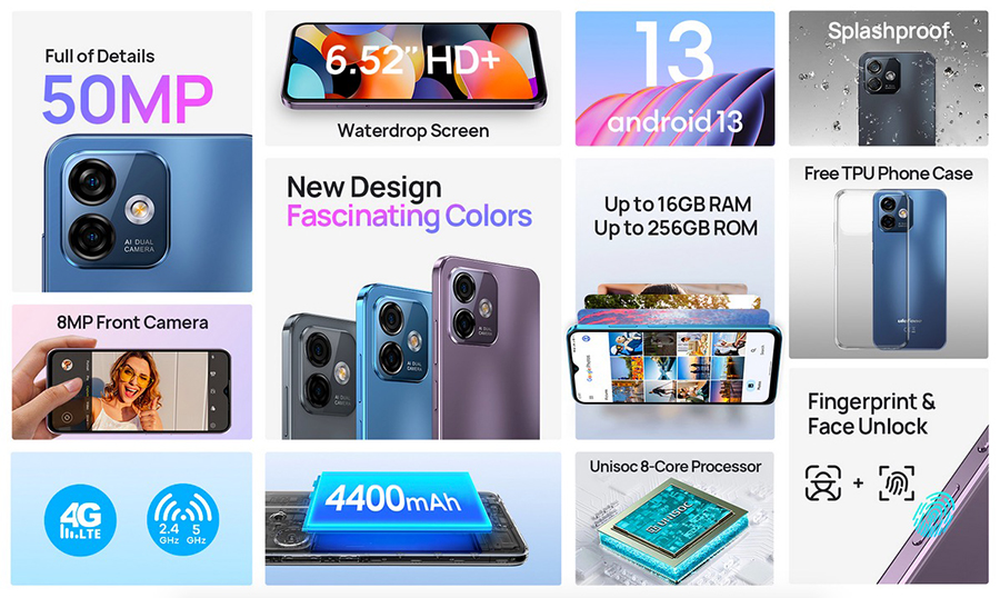 Ulefone Note 16 Pro 4/128GB Black имеет неплохие парамеры, несмотря на то что является практически копией iphone 15