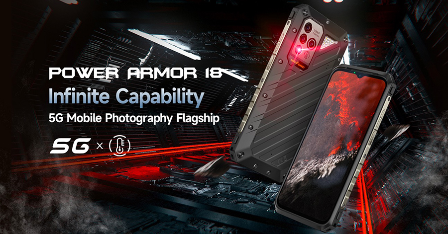 Ulefone Power Armor 18 оснащен чипсетом Mediatek Dimensity 900, 12 GB оперативной памяти и 256 GB встроенной памяти
