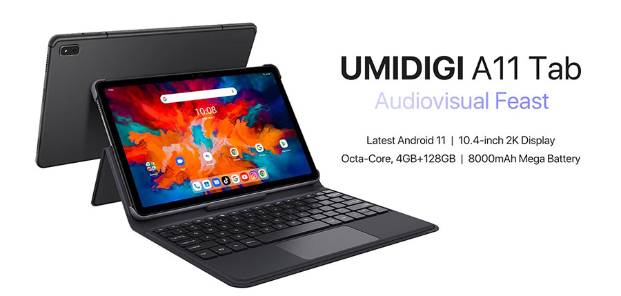 Umidigi A11 Tab 4/128GB - это первый планшет от UMIDIGI, который оснастили 10,4-дюймовым дисплеем разрешением 2К и сразу четырьмя динамиками