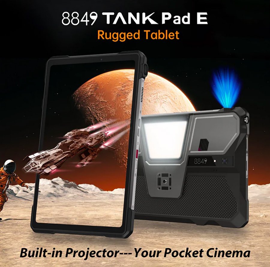 Защищенный планшет Unihertz 8849 Tank Pad E 12/512GB с проектором и фонарем