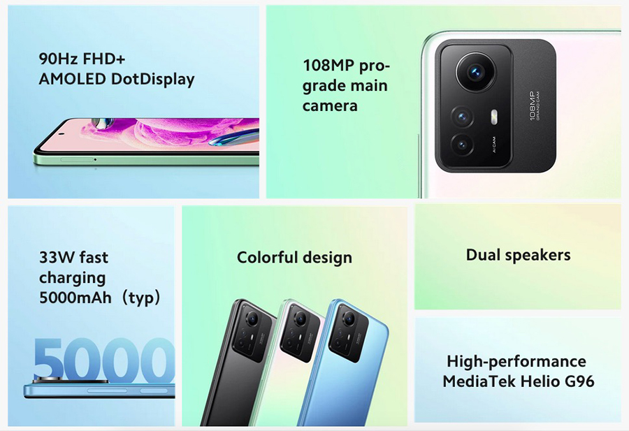 Xiaomi Redmi Note 12S 8/256GB Blue Helio G96